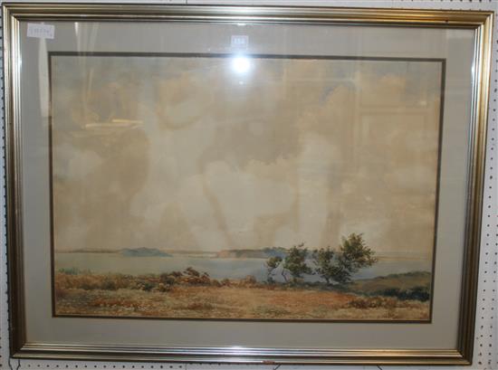 W/colour sea scape signed M Waller